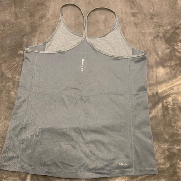 GRAY NIKE DRI-FIT WORKOUT TANK - Picture 2 of 3